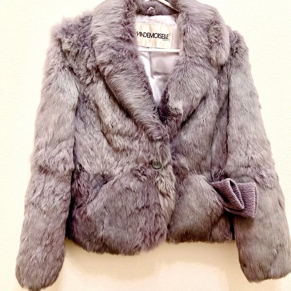 Genuine Rabbit Fur Coat - Picture 1 of 5